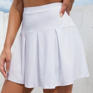 A1 - #49 Shein white pleated tennis golf skirt size small